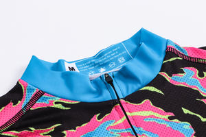 Maillot de Ciclismo Unisex de Manga Corta con Camuflaje Colorido, Cómodo, Transpirable, de Secado Rápido y Elegante para Ciclismo de Carretera al Aire Libre - Product Image 6