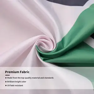 Individuelle palästinensische Flagge Unabhängigkeitstag-Flagge Polyester mit Messingschleife 3 × 5 Fuß palästinensische Flagge