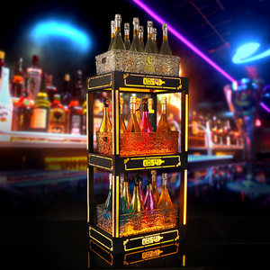 LED Illuminated Display <b>Rack</b> For <b>Bars</b> And Nightclubs With Colorful Lighting Commercial Beverage Stand - Product Image 2