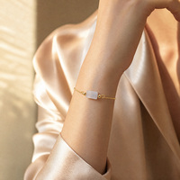 Bracelet minimaliste bohème pour femme, plaqué or 18 carats, acier inoxydable 316L, réglable, résistant aux rayures, bijoux à porter au quotidien