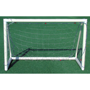 Buts de football miniatures Barret Pair 1,5x1,1m en PVC avec filets de 70 mm et piquets inclus - Product Image 1