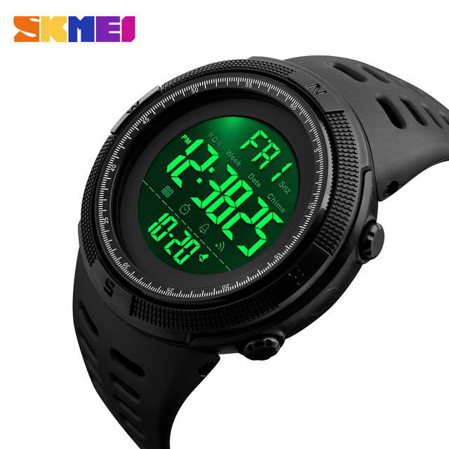 SKMEI 1251 Men Digital Wristwatch Hot Sale Fashion Multifunctional Men Sport Watch 12/24 Hour LED Digital 50M Waterproof Watches