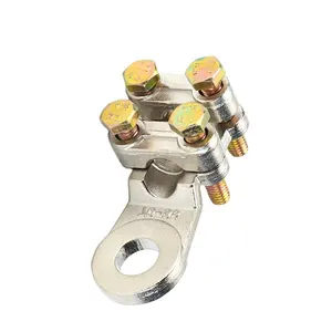 WCJC-4 Nickel Plated Bolted Brass Lug Terminal Connector For ABC Cable BrassClamp