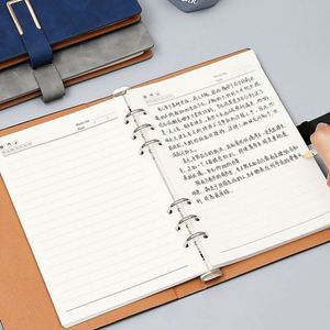 Promotion Cheap Custom A5 Pu Leather Notebook High Quality PU Leather Custom Leather Loose <b>Leaf</b> Notebook - Product Image 5