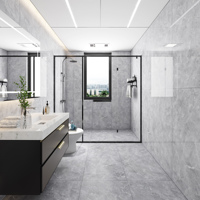 Carreaux de porcelaine pleine masse aspect marbre gris 600X1200mm antidérapant pour salon et centre commercial