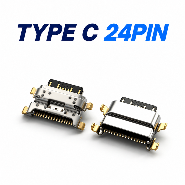 USB 3.1 Type-C Male Plug 24Pin SMT PCB Connector for Laptop Docking Station & PD Fast Charging Applications