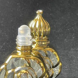In Stock 10ml Portable Gold Plated Roll on Glass <strong>Bottle</strong> Refillable Mini Essential Oil &amp; Perfume Roller - Product Image 3