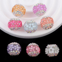 Nouvelles perles colorées en forme de fleur, de lanterne et de boule, à trou droit, pour DIY, stylos, chaînes de téléphone portable, porte-clés, chaînes de sac et accessoires
