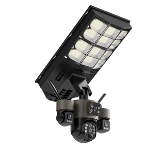 Caméra de surveillance solaire WiFi IP 4G étanche PTZ pour extérieur, vision nocturne, panoramique/inclinaison <span class=keywords><strong>360</strong></span>°, double objectif, audio bidirectionnel, carte mémoire Cloud 10x - Product Image 1