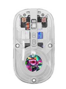 5D 1600 DPI mini không dây chuột tư nhân BT + 2.4Ghz Chế độ kép Kim Loại Laser 3D in Logo thiết kế trong suốt món quà tuyệt vời - Product Image 2