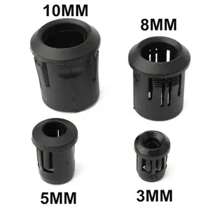 Clip negro Bisel Socket Mount Plástico negro 3mm 5mm 8mm 10mm 20 piezas Lámpara LED Diodo Titular