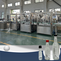 Machine automatique de remplissage et de bouchage de bouteilles pour sauces, pâtes, miel, mayonnaise, liquides visqueux, ligne d'embouteillage