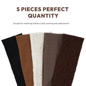 Bandeau en dentelle pour femme, style vintage, élastique, couleur unie, accessoire de coiffure décontracté, Yiwu HB003 - Product Image 5