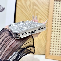 Étui de luxe électro-plaqué scintillant compatible avec iPhone 18 FOLD Ultra, coque pliable ornée de strass étincelants
