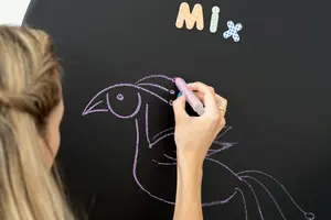 Calcomanía de pared magnética con forma de Casa de Arco de 80x100cm, superventas al por mayor, con tiza autoadhesiva para escribir - Product Image 4