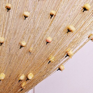Rideaux suspendus en perles et pompons en forme de roses artificielles, pour mariage, salon, cloisonnement, décoration intérieure - Product Image 4