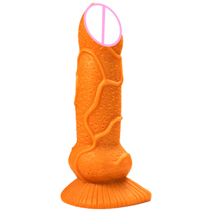 Dildo de Gel de Sílice Líquido con Forma de Lobo Dorado, Suave, con Ventosa, Largo, Juguete Sexual para Adultos, con Movimiento de Empuje, 100% Impermeable, Sensación Realista - Product Image 5