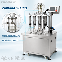 Machine de remplissage de parfum à quatre têtes pour flacons pulvérisateurs de parfum, contenants en verre et production de liquides