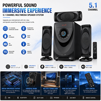 Sistem Home Theater Speaker Surround Sound Subwoofer Sistem Audio Stereo dengan Input Bluetooth untuk USB BT SD/TF FM AUX RCU