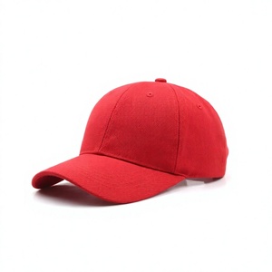 Gorra de Béisbol Roja 100% Algodón, Ajustable con Hebilla, 6 Paneles, Visera Curva, Estilo Casual Deportivo para Adultos - Product Image 3