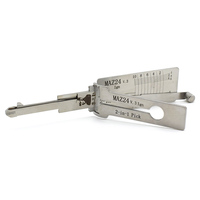Outil de serrurier Lishi 2-en-1 MAZ24 de haute qualité pour déverrouillage de serrures de porte de voiture et de contact, idéal pour la maison et les professionnels.