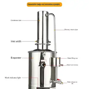 Cina acciaio inossidabile elettrico-riscaldamento acqua vapore personalizzato OEM/ODM prezzo competitivo distillatore d'acqua