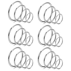 Nouveau acier inoxydable 6 couleurs et 8 tailles nez <span class=keywords><strong>piercing</strong></span> anneaux lèvre anneaux boucles d'oreilles circulaire nez corps <span class=keywords><strong>piercing</strong></span> accessoires - Product Image 2