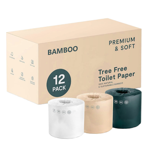 Rouleaux de papier toilette 100% pulpe de bambou, doux, épais, sans peluches, écologiques, jetables, <span class=keywords><strong>pour</strong></span> usage domestique - Product Image 2