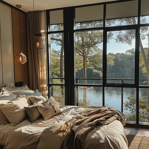 Beigeman Dễ dàng cài đặt nóng bán Đôi Ba kính tráng men sắt nướng hàng đầu treo nhiệt phá vỡ nhôm phòng tắm mái hiên cửa sổ - Product Image 4