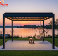 Pergola en aluminium avec protection antirouille à vie, revêtement en poudre à l'intérieur de chaque tube
