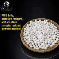 Bola PTFE Presisi Tinggi 0.6mm - 150mm 10mm Bola Gasket Plastik Keras PTFE Padat untuk Slide