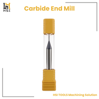 Fresa de extremo plano de carburo de microdiámetro de 0.1mm a 0.9mm, 2 filos, hélice de 30 grados para fresado de precisión CNC