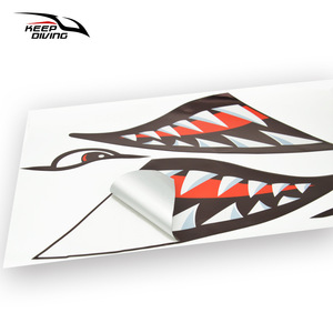 Autocollant en PVC en forme de bouche de requin Keep Diving KK-A40 pour kayak, jet ski, bateau, planche à pagaie SUP, étanche - Product Image 4