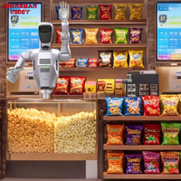 Robot Humanoide con IA y Motor de 1 kW de Potencia que Vende Palomitas de Maíz de Forma Autónoma en Múltiples Escenarios
