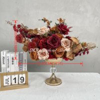 Usine de fleurs artificielles, prix de gros bas, boules de fleurs roses, centres de table pour la décoration de mariage