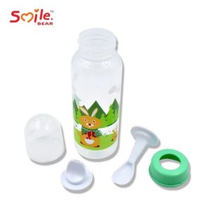 Logo personnalisé 250ml pp 3 en <span class=keywords><strong>1</strong></span> <span class=keywords><strong>Biberon</strong></span> sans BPA à motif animal avec cuillère <span class=keywords><strong>Biberon</strong></span> <span class=keywords><strong>de</strong></span> sevrage pour bébés - Product Image 4