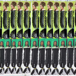 Tresses Box Braids de 10 pouces avec pointes bouclées, cheveux courts au crochet, fibre haute température teinte, Jumbo, pour enfants et femmes noires - Product Image 4