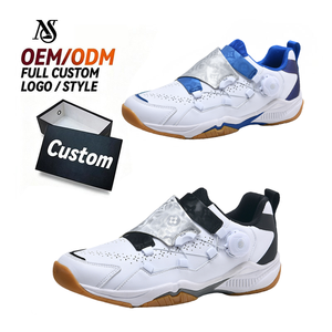 Zapatos de bádminton profesionales con hebilla giratoria, unisex, de cuero, transpirables, deportivos, antideslizantes y duraderos, para otoño y primavera - Product Image 1