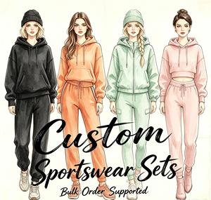 Conjunto Deportivo de Invierno para Mujer, Diseño Personalizado OEM, Corte Ajustado, Forro Polar, Cuello Alto, Elástico, para Yoga, Gimnasio y Deportes - Product Image 1