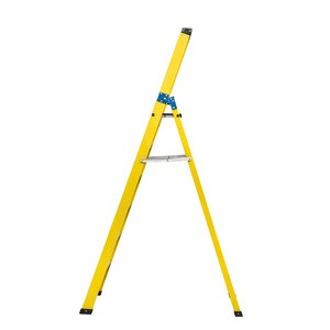บันไดไฟเบอร์กลาสสีเหลืองแบบพับได้สองทาง สำหรับงานซ่อมบำรุงโรงงาน - Product Image 3