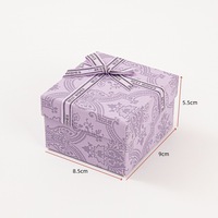 Boîte cadeau de luxe carrée pour montre et bracelet, motif floral européen, avec plateau – Vente en gros usine