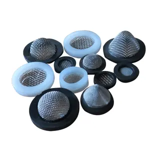 Stainless Steel Cone Rubber Filter Mesh / Rubber Filter Cap