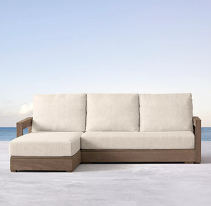 Hot Selling Garden Furniture Lounge Set Villa Leisure Teak hotel <b>Sofa</b> Outdoor Lounge Sectional <b>Sofa</b> Furniture Set - Product Image 3