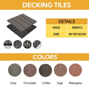 Environmental protection Customized Color Terrace Backyard Outdoor Composite <strong>Decking</strong> Tiles Interlocking - Product Image 2