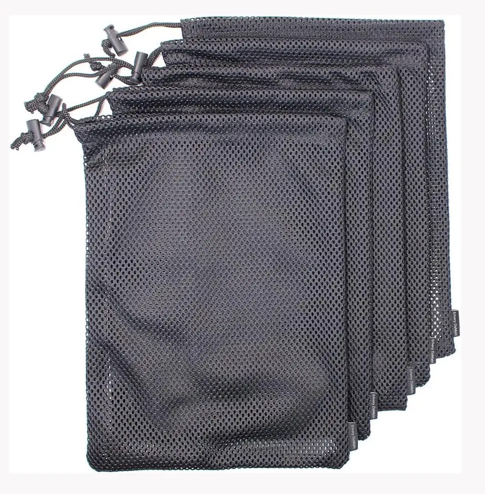 Chaude en gros multi-usages Nylon maille cordon pochette sac de rangement Ditty sacs pour voyage blanchisserie activité de plein air
