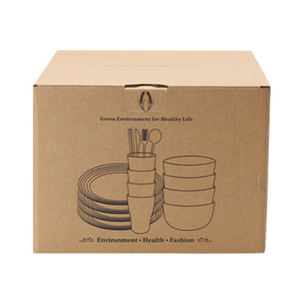 <span class=keywords><strong>Set</strong></span> di stoviglie da <span class=keywords><strong>picnic</strong></span> in plastica riutilizzabile ecologica in paglia di grano per bambini e adulti - Product Image 6