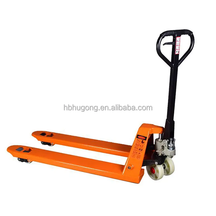 Nhà Cung Cấp Trung Quốc Nâng Cao Của Nhãn Hiệu Pallet Jack Sản Xuất Tay Pallet Jack 2 Tấn Với Bốn Miếng Kim Loại Tăng Cường Tổng Số