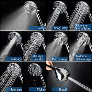 Pommeau de Douche Portable 10 Fonctions Jet Pluie avec Filtre Nettoyage Facile Buse Douce Ensemble de Douche Pressurisé pour la Maison - Product Image 3