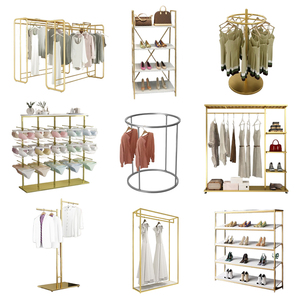 Design di moda negozio di vestiti scarpiera da esposizione mobili da uomo Stand di abbigliamento negozio decorazione porta abiti per negozio di abbigliamento - Product Image 2