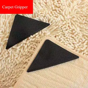 8 PCS 16 PCS Double Sided Non Slip Reusable Rug Stopper Anti Slip Carpet Pads Rug Corner Gripper Rug Tape for Hardwood Floors